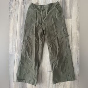 Green Cargo flare Pants
